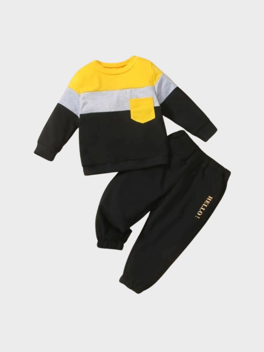 Boys' Color-Block Sweatshirt & Joggers Set