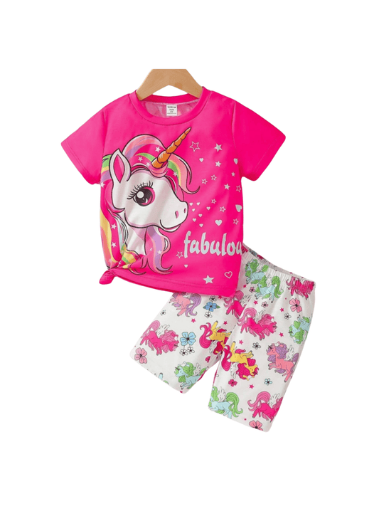 Baby & Kids 2pcs Printed T-shirt Set (3mths - 6yrs) - Childrengoods