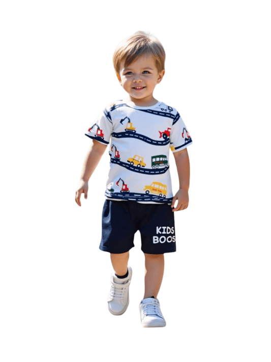 Baby & Kids 2pcs Printed T-shirt Set (3mths - 6yrs) - Childrengoods