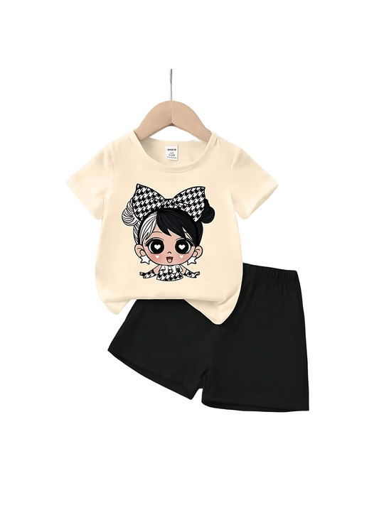 Baby & Kids 2pcs Printed T-shirt Set (3mths - 6yrs) - Childrengoods