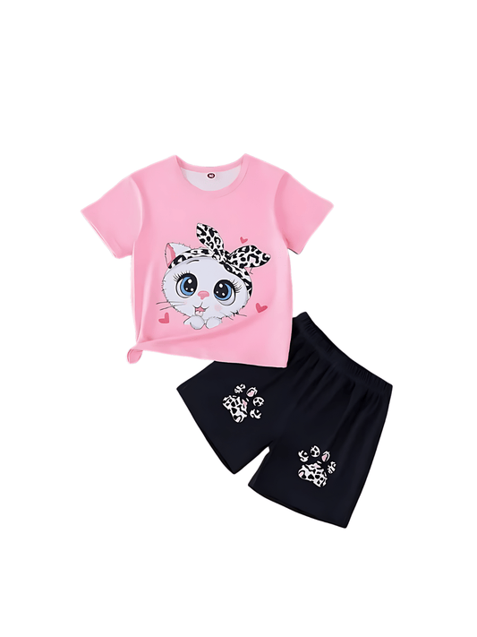 Baby & Kids 2pcs Printed T-shirt Set (3mths - 6yrs) - Childrengoods