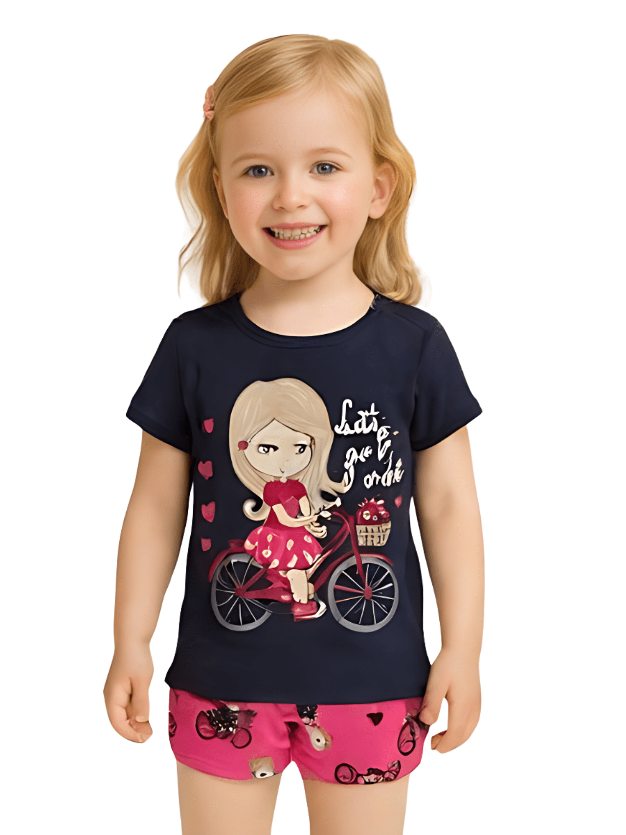 Baby & Kids 2pcs Cycle Printed T-shirt Set (3mths - 6yrs) - Childrengoods