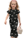 Baby & Kids Girl Black Bow Printed T-shirt & Flared Pant Set - Childrengoods
